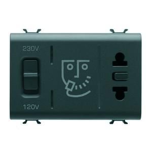 Gewiss GW12331 m. isolating transformer 3M 230V 20VA black shaver socket