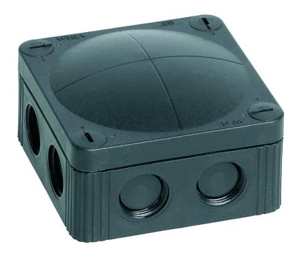 Wiska 10060581 308/empty/S black IP66 cable junction box