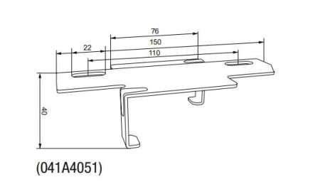 Chamberlain 041A4051 Rail suspension additional: Model 45° rotating during assembly / 1 piece