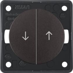 Berker 936532501 Blind rocker switch with imprint symbol arrow brown, matt Integro Flow/Pure