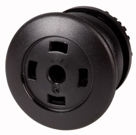 Eaton M22S-DP-SX mushroom pushbutton, black, without key plate, momentary, 216730