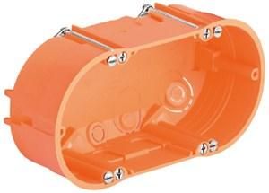 Kaiser 9062-02 2x68mm T: 47mm orange hollow wall double switch box, 9062-02