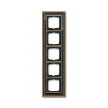 Busch-Jaeger 1725-845 cover frame, 5-way frame brass antique anthracite