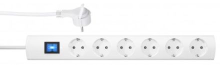 Kopp 233402004 UNOversal 6-way white 1.4m FS power strip