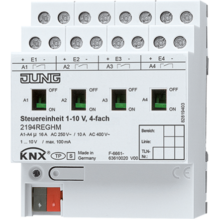 Jung 2194REGHM KNX control unit 1 10 V 4-way REG