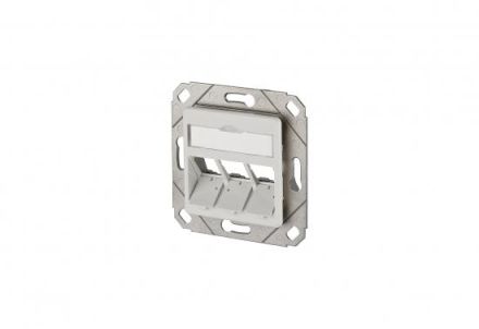 METZ CONNECT for 3xE-DATModul Cat.6A 8 (8) UPk data connection box empty pure white, 1309161102-E