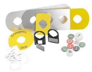 ABB Stotz-Kontakt MA6-1005, label plate 6 mounting positions plastic black-silver for plastic, 1SFA611930R1005