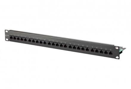 METZ CONNECT UAE 25x8 (4) Cat.3 black patch panel, 130814-0203-E