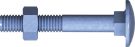 Reisser 00M603S021-0500504-1 carriage bolt DIN 603 nut, M 5 x 50, steel, galvanized, blue pass., packed 200 a