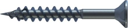 Reisser 019391S121-04508002-1 DNS plus wood screw, Flaseko, SIT®, double thread TG, SPI tip, ETA, 4.5 x 80, steel, galvanized, blue, 1x sliding, pack of 100