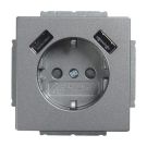 Busch-Jaeger 2CKA002011A6275 20 EUCB2USB-803 2x USB double socket SCHUKO