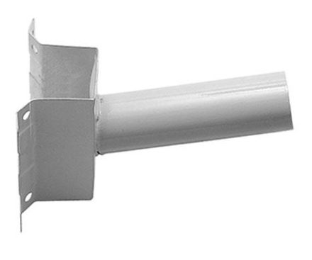 Spittler 14152017 Bracket made of steel, painted light grey, for corner or wall mounting. grey