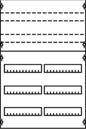 ABB Striebel & John 2V1KA DIN rail device module row spacing 125mm, 5RE / BH1, 2FB, 2CPX037613R9999