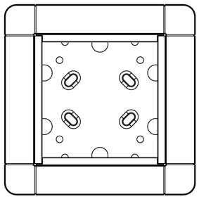 Ritto 1881120 flush-mounted frame 1 module slot, silver