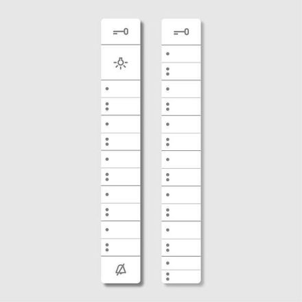 Siedle 200029575-00 lettering insert for BTC 850-0 white for button functions