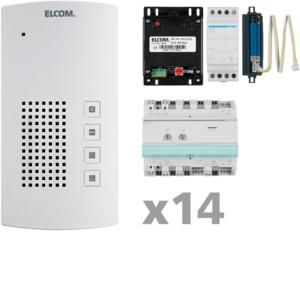 Elcom 1001814 i2-BUS intercom set AKF-14 audio set hands-free 14 participants