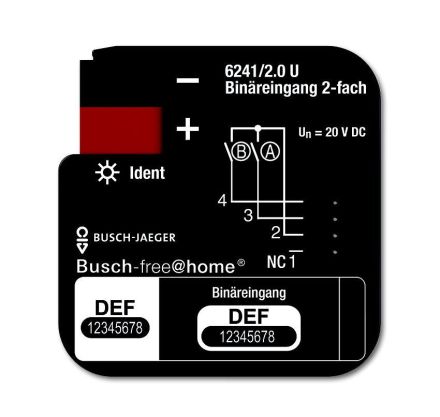Busch-Jaeger 6241/2.0 U binary input 2-way, flush-mounted, for Busch-free@home®