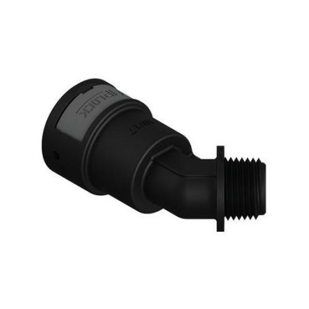 Fränkische Rohrwerke 4891021500 AAPA-12N02PB sw 45° plastic NPT connection fitting
