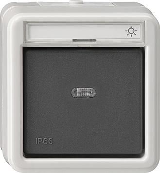 Gira 015631 rocker switch changeover WD surface-mounted grey