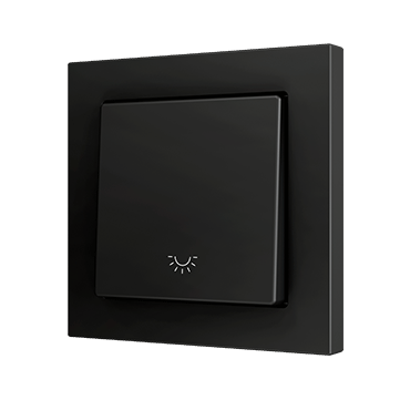 ZENNIO ZS551PB1LA Single button Soft ZS55 | for 1 binary input, light | black