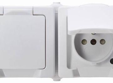 Kopp 137102006 NAUTIC 2-way IP44 color arctic white surface-mounted housing