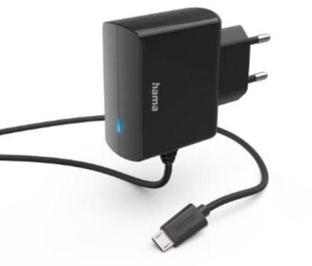 Hama 201617 with micro USB port, 6 W, 1.0 m, black charger