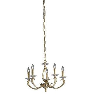 Brumberg 50803050 pendant light, gold E14, 5x40W max.