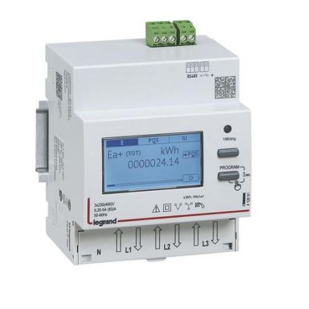 Legrand 412093 EMDX³ MID 63A 3-ph. DA RS485 4TE energy meter