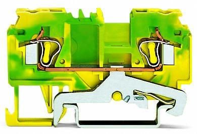 Wago 880-907 green-yellow 4qmm 2 conductor protective conductor terminal