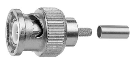 Telegärtner J01002A0002 75 Ohm Crimp for cable 1.0/6.6 BNC cable connector