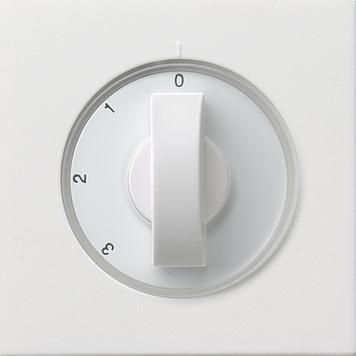 Gira 0669112 cover knob 3-stage 0/1/2/3 surface switch pure white