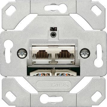 Gira 245200 network socket 2-way Cat.6A IEEE 802.3an insert