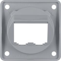 Berker 845582507 Support plate for 2 BTR-/E-DAT modules grey, glossy Integro inserts
