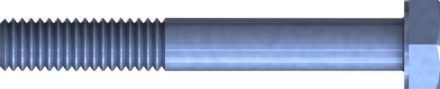 Reisser 000931S021-1201805-1 Threaded screws DIN 931 hexagon, M 12 X180, steel, galvanized, blue pass., packed 20 a