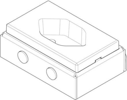 ABN 1-way on DIN rail socket SCHUKO (XSD11)