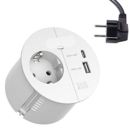 Bachmann 938.301 LOOP IN 1xCEE7/3 1xKBD 2.0m CEE7/7 ws power strip