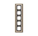 Busch-Jaeger 1725-846 cover frame, 5-way frame antique brass decor ivory white