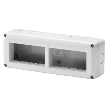 Gewiss GW27006 System bracket 8M 4x2 horizontal IP40 surface-mounted housing