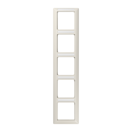 Jung AS585BFINA frame 5-way, with window (spray-tight), vertical mounting, thermoplastic, AS 500, white