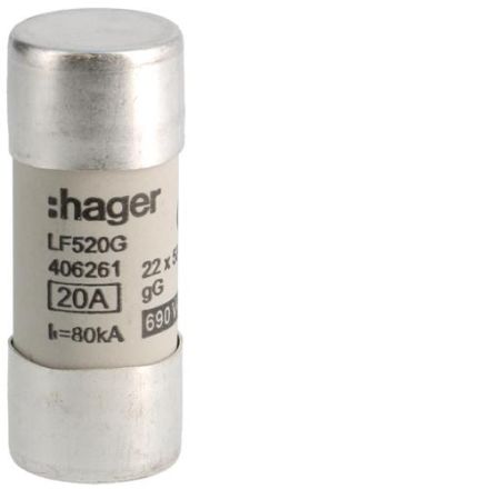 Hager LF520G fuse 22x58mm gG 20A