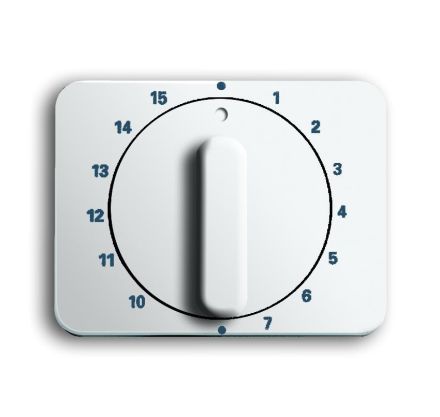 Busch-Jaeger 1770-24G-101 central plate, with rotary handle, with print studio white high gloss