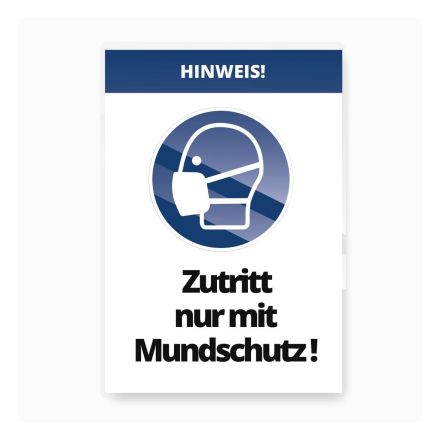 Cimco 182832 420x297mm Access only with mouth warning sign laminated