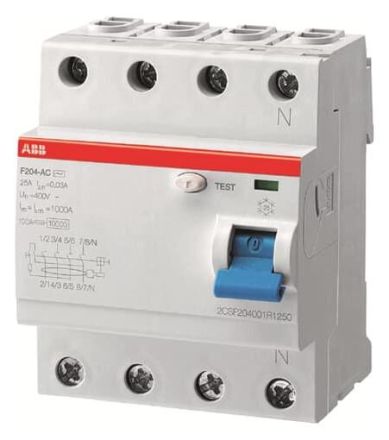 ABB Stotz-Kontakt 2CSF204101U1630 F204A-63/0,03UNV 63/0,03A 4-pole residual current circuit breaker
