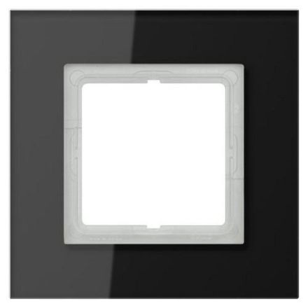 Jung LSP981GLSW glass frame 1-way, vertical and horizontal mounting, glass, LS PLUS, black