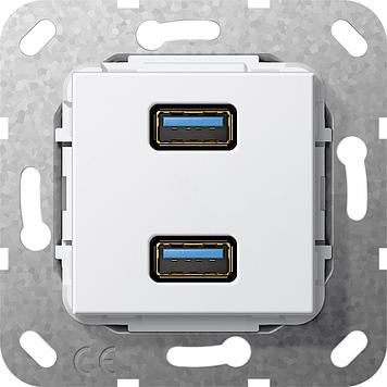 Gira 568403 USB 3.0 A 2f Gender Changer insert pure white