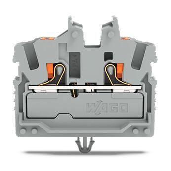 Wago 2252-311 Mini Push-in CAGE CLAMP 2.5qmm grey 2 conductor feed-through terminal