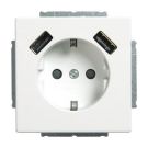 Busch-Jaeger 2CKA002011A6277 20 EUCB2USB-884 2x USB double socket SCHUKO