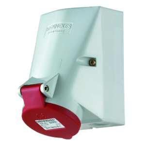 Mennekes 1852 wall socket TwinCONTACT 32A 3-pole 9h 400V IP44