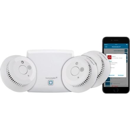 Homematic IP 150788A0 Smart Home Starter Set Smoke Alarm (HmIP-SK4), Smoke Detector