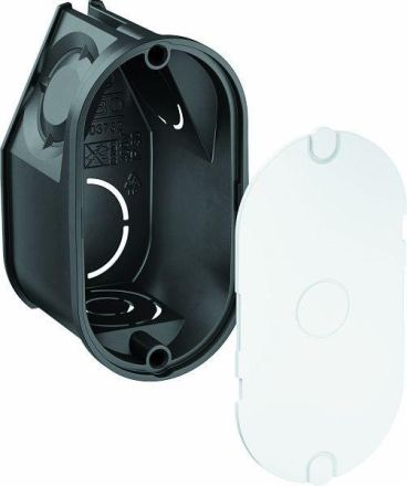 OBO Bettermann 2003732 UG 30-WA-D with cover deep black RAL9005 wall outlet box